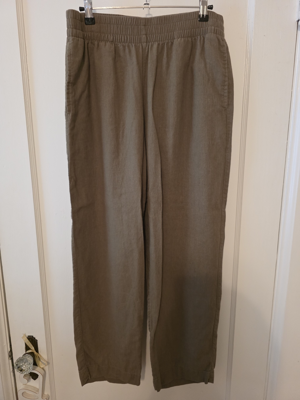 Women's Old Navy Elastic Waist Linen Pants Green